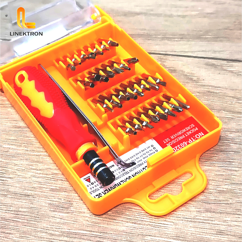 TOOLS KIT OBENG SET MULTIFUNGSI 32 IN 1 LENGKAP DENGAN PINSET / OBENG SET SERBAGUNA 32 IN 1 + PINSET