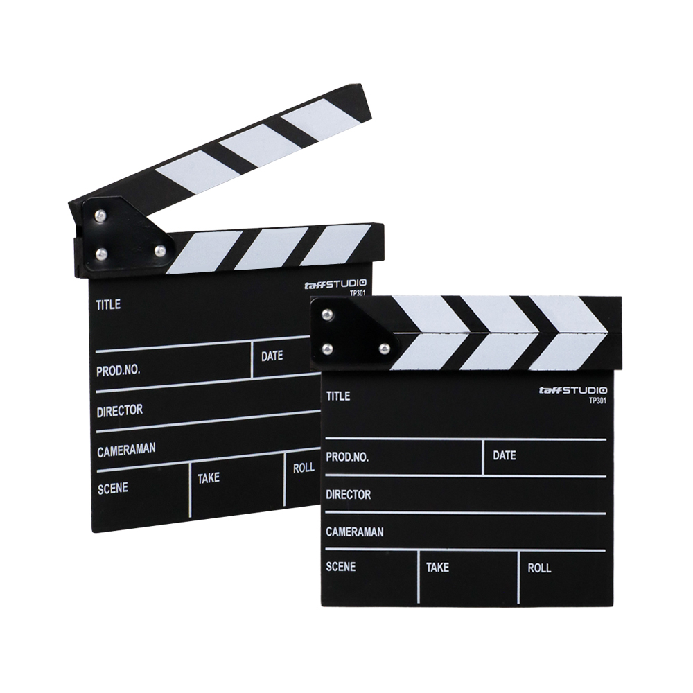 TaffSTUDIO Woopower Profesional Clapper Board Classical Movie Film - TP301 - Black