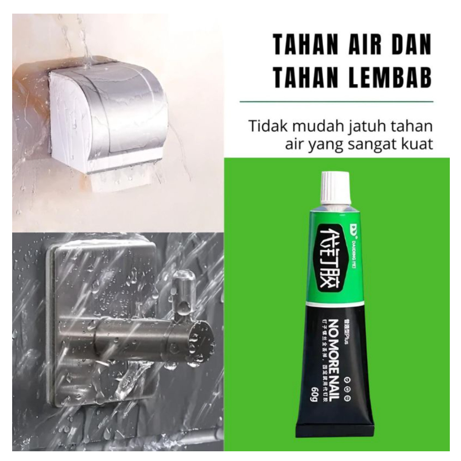 LEM SUPER KUAT PENGGANTI PAKU TEMPEL DINDING