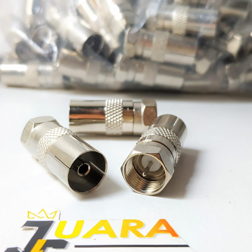 CONNECTOR F DRAT MALE To FEMALE | Konektor Drat F Cowok Ke Cewek
