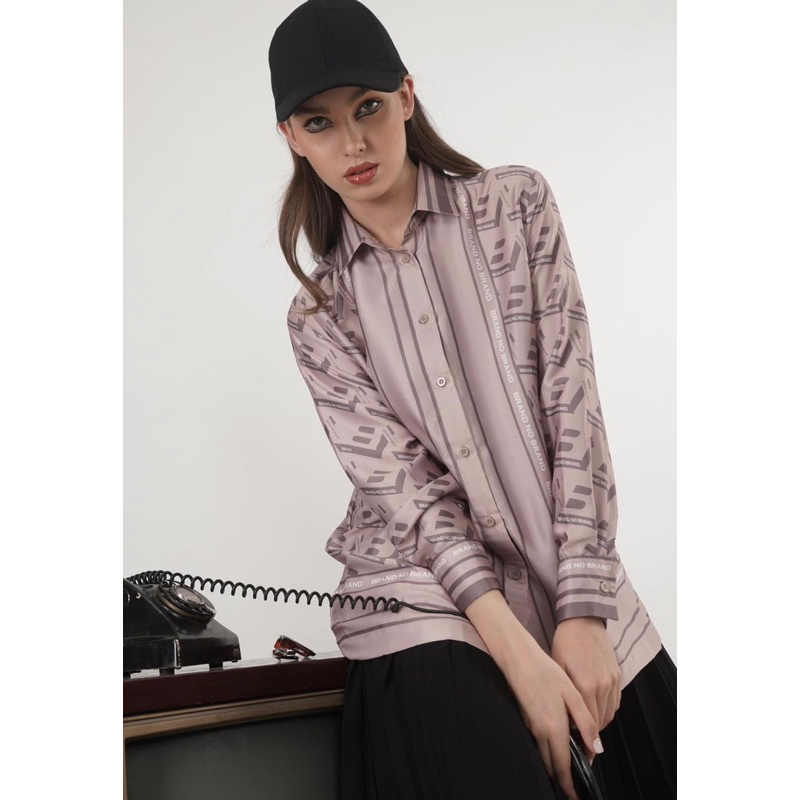 NEW Kemeja Onyx Brandnobrand BNB x Olla Ramlan Coklat