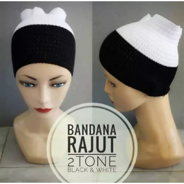 Bandana Ciput Rajut 2 Warna Terlaris