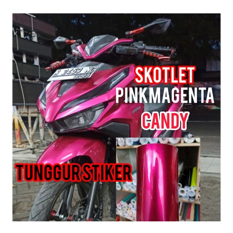 skotlet motor pink , stiker pink magenta candy