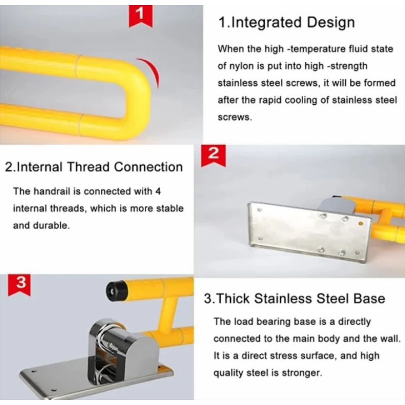 Grip Bar Disability Stainles sus / Grab Bar Disability / Pegangan Kamar Mandi 70 x 60 CM