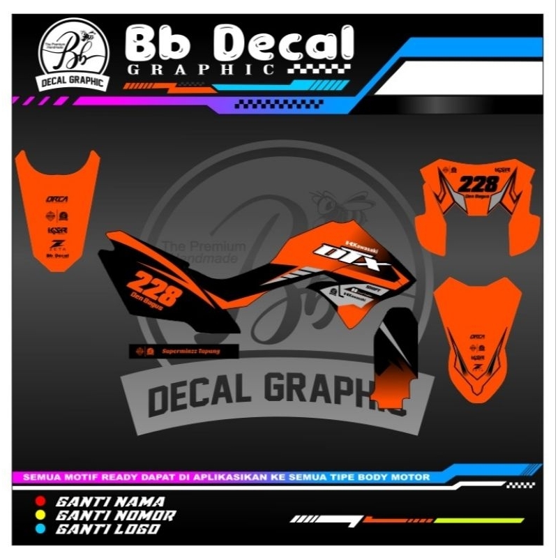 decal dtracker striping dtracker stiker dtracker BAHAN MAXDECAL