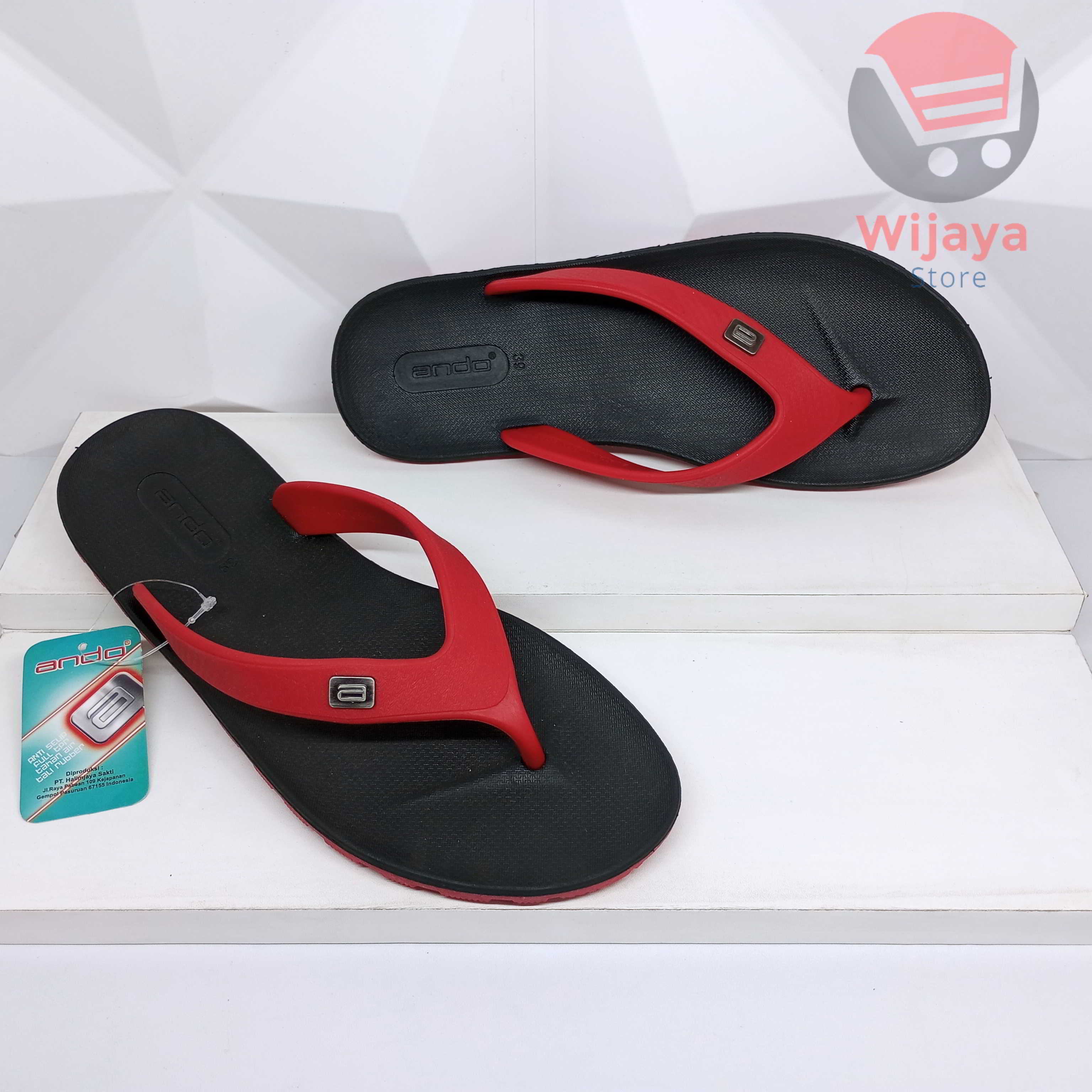 Sandal Pria Ando Viral Sendal Jepit Flip Flop Karet Cowok Laki-Laki Desain Trendy dan Berkualitas