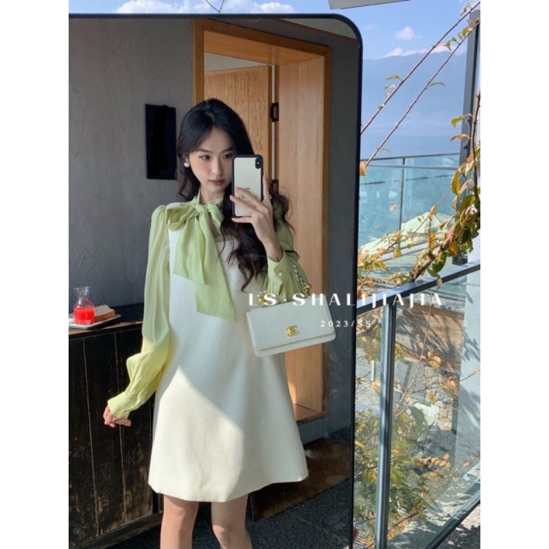 Dress  Wind Suit Female 2023 spring New French  Shirt Two-piece Set M 469