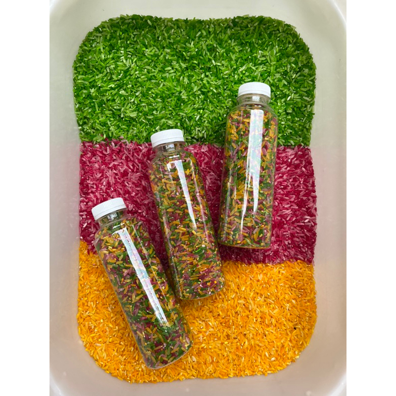 

Rainbow rice | beras warna warni | beras sensory play 200gr botol