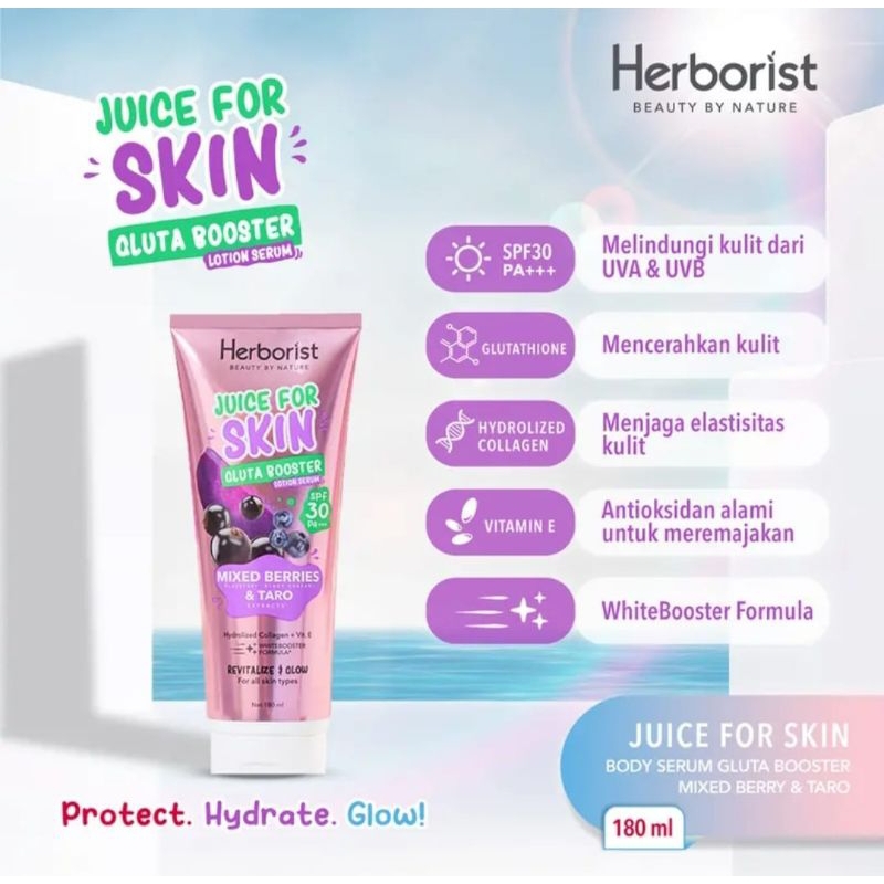 READY STOCK ‼️ New Herborist Juice For Skin Gluta Booster Lotion Serum SPF 30 PA +++