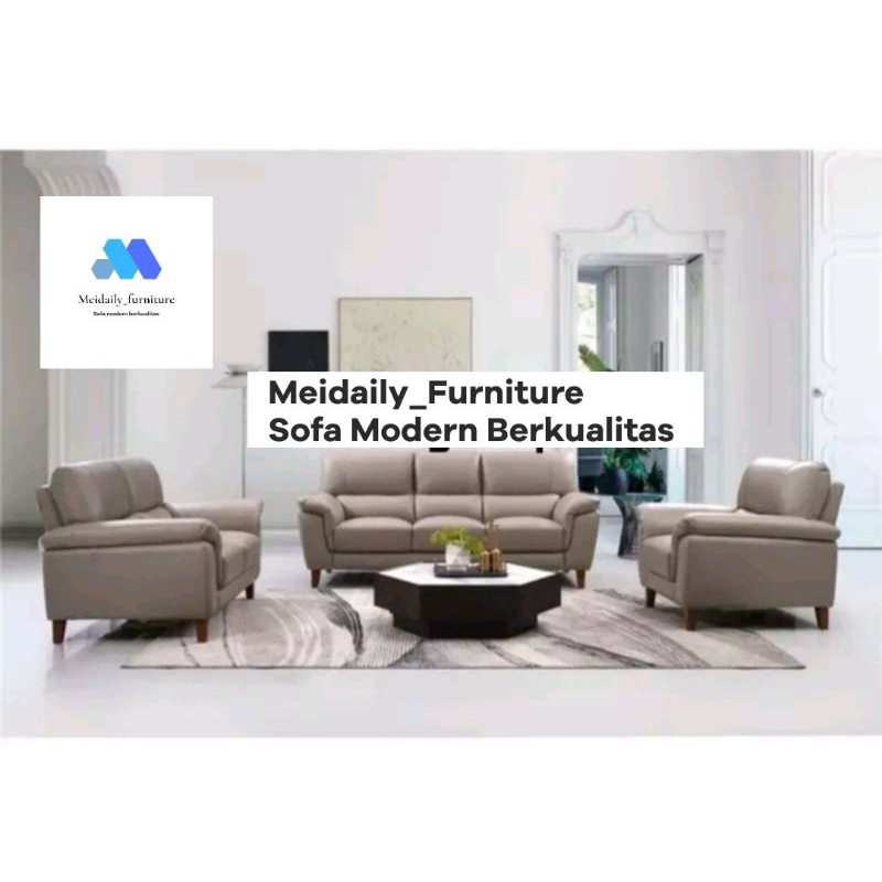 Sofa Kulit 321 Sofa Minimalis Sofa Ruang Tamu Minimalis Sofa Kantor Kualitas Premium