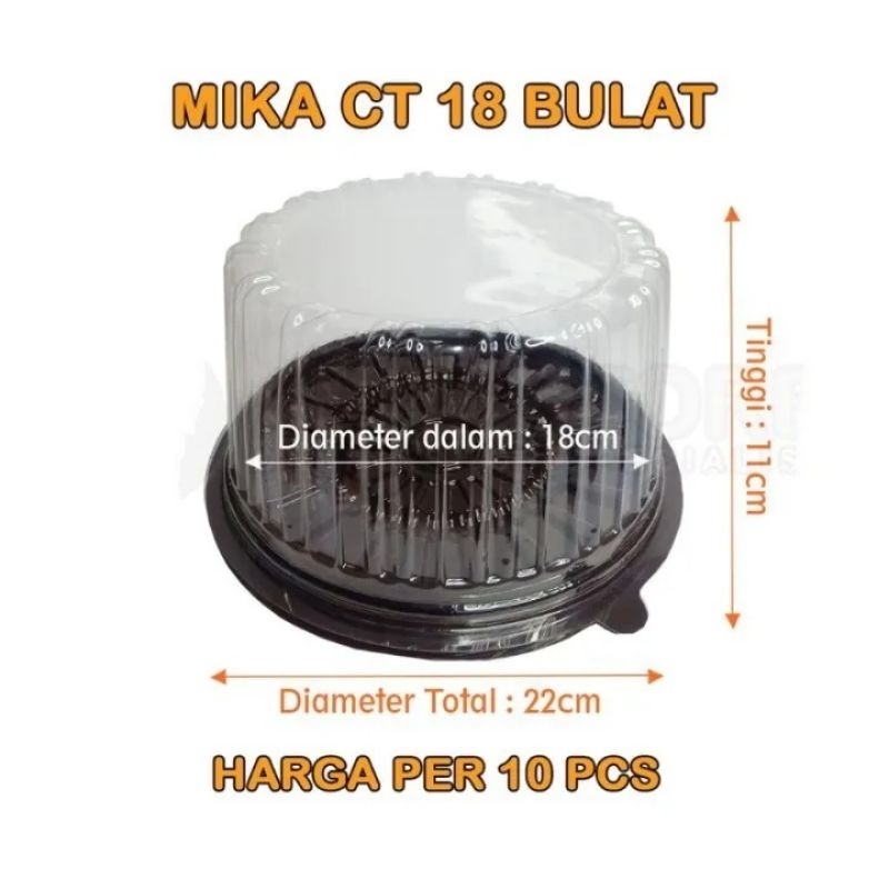 Mika Kue Tart Mika Tumpeng Bulat 18CM  CT18 Isi 10PCS