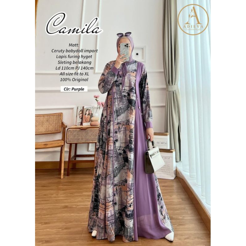 Gamis Wanita Motif Nabila Dress / Nirmala Dress / Mosela Dress / Camila Dress / Willo Dress / Olivia Dress Original Adieva Mat Ceruty Babydoll