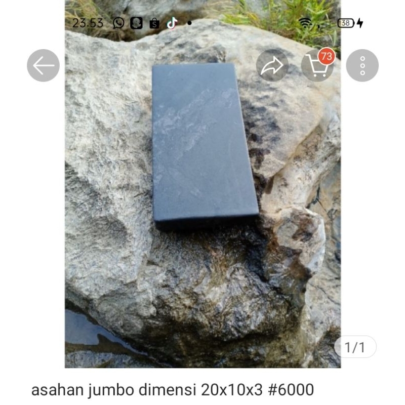 Batu Asahan asli alam pegunungan ( ukuran 20x10x3 )