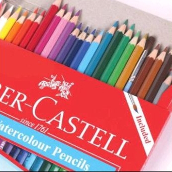 

Pensil warna faber Castell watercolour 36/38 warna