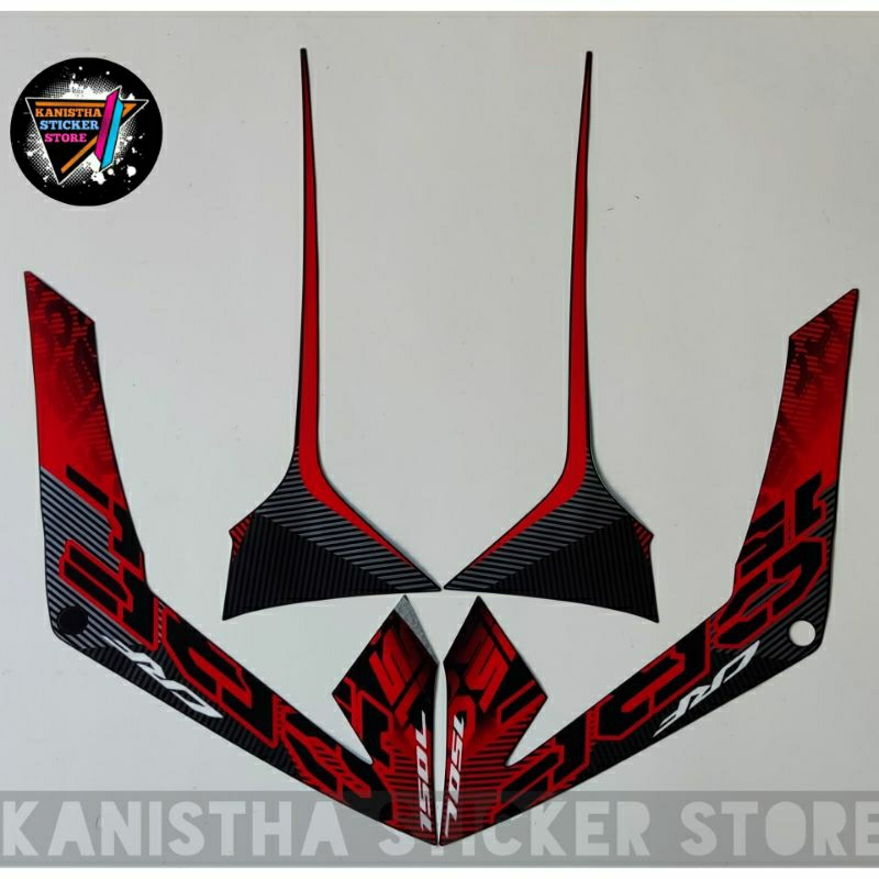 striping honda crf 150 L 2019 2020 2021 2022 hitam merah stiker list body motor crf 150 L terbaik