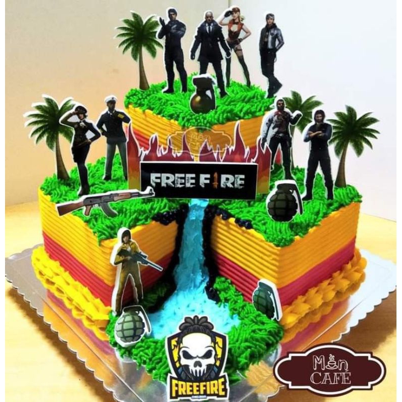 Topper cake Free Fire Ff / baner kue ultah