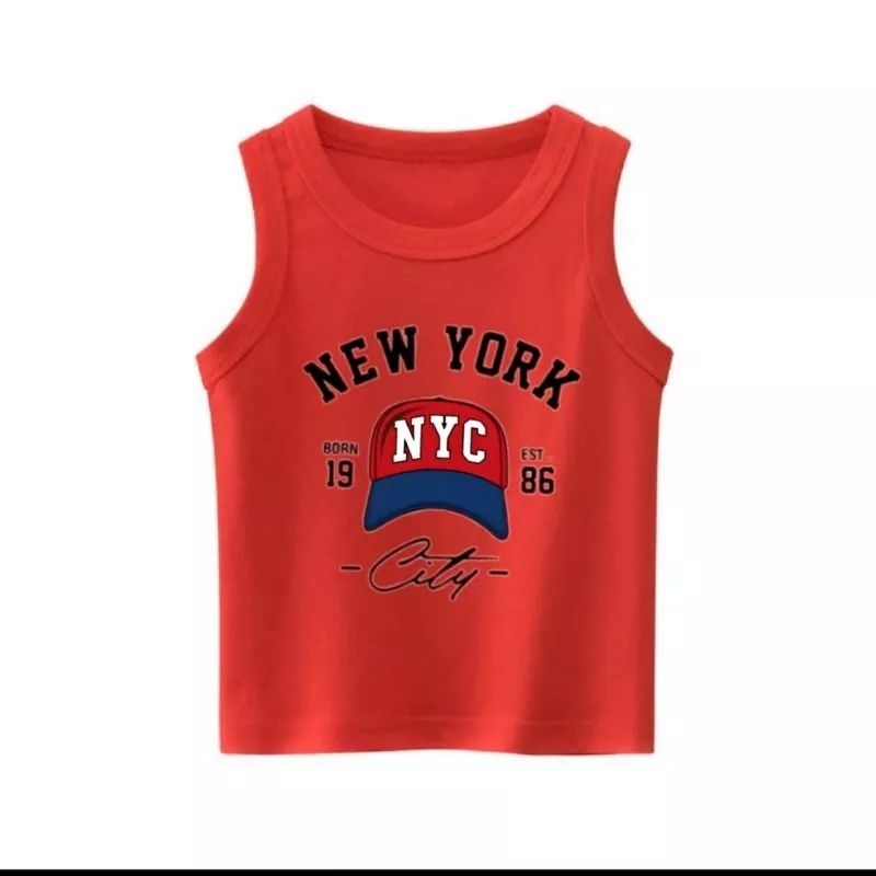 Singlet Anak NYC Kaos Singlet Anak Ideal Usia 2-10 Tahun