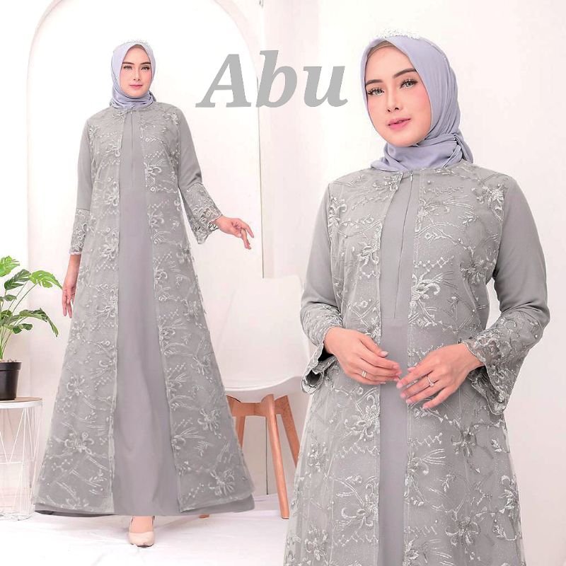 Gamis Cantik Murah Dan Real Pict/Gamis Luna Remaja Kekinian /Gamis Kondangan Terbaru 2023/Size M L XL XXL 3L/Dress Kondangan Pesta Mewah
