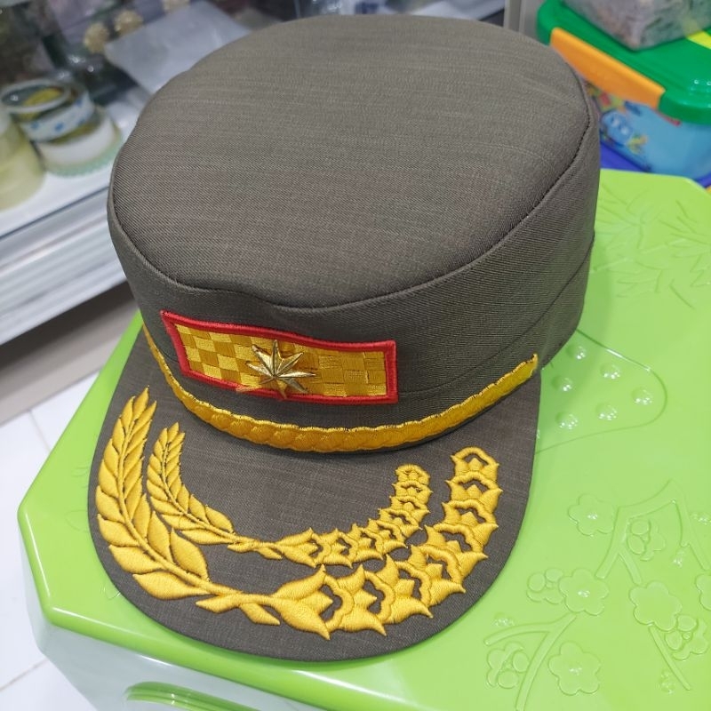 TOPI HIJAU KOMANDO POLPP 4c