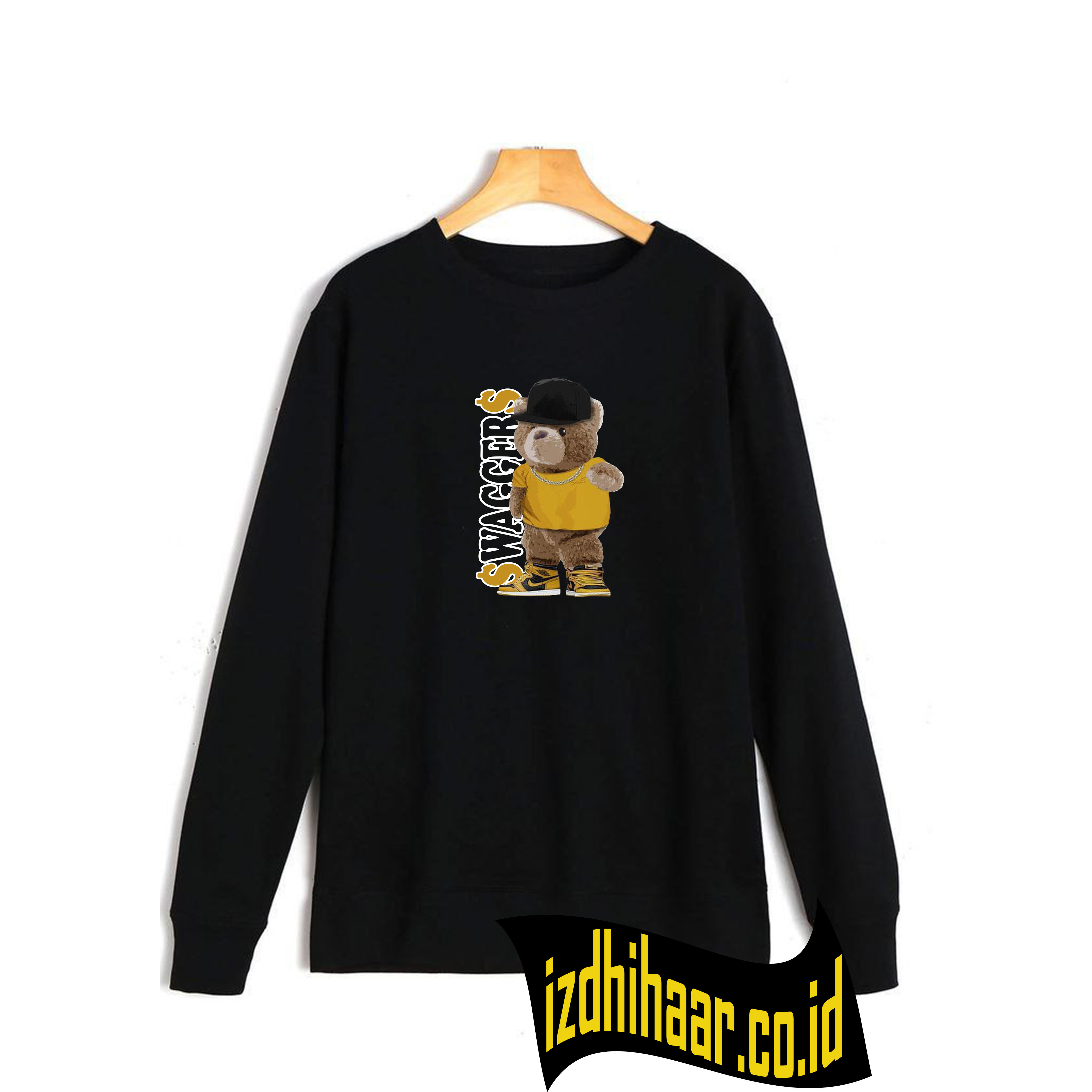 Sweater Crewneck Pria Wanita Distro Crewneck Best Crewneck TEDDY BEARS Black Simple Quality