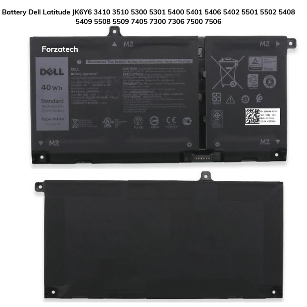 Baterai Battery Dell Latitude JK6Y6 3410 3510 5300 5301 5400 5401 5406 5402 5501 5502 5408 5409 5508