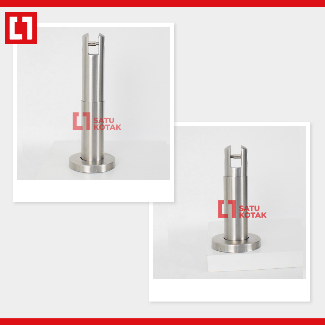 Kaki Cubicle Stainless Stand Leg Adjustable Kamar Mandi Partisi Weldom