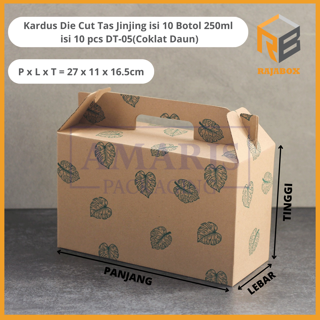 

DT-05 Kardus Die Cut Tas Jinjing Isi 10 Pcs Amaris Packaging