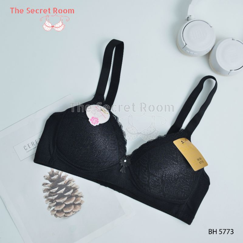 TALLY BRA BH 5773 I CUP B BESAR I BUSA TIPIS I TANPA KAWAT I KAIT 3 I SIZE 36 - 42 I BAHAN RENDA HALUS