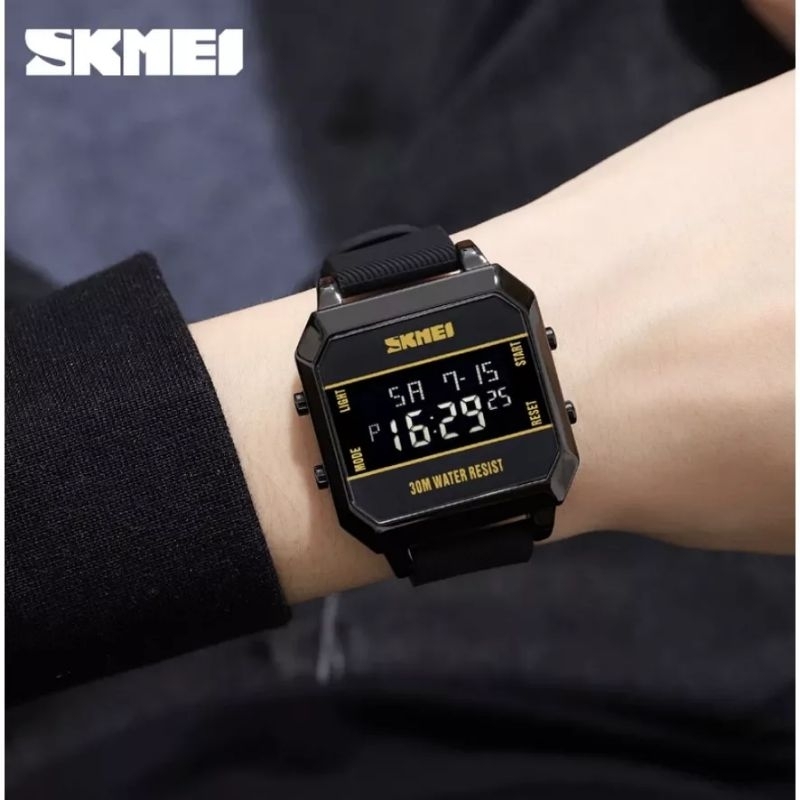 Jam Tangan Pria Skmei 1848 Digital Rubber Strap Water Resist original