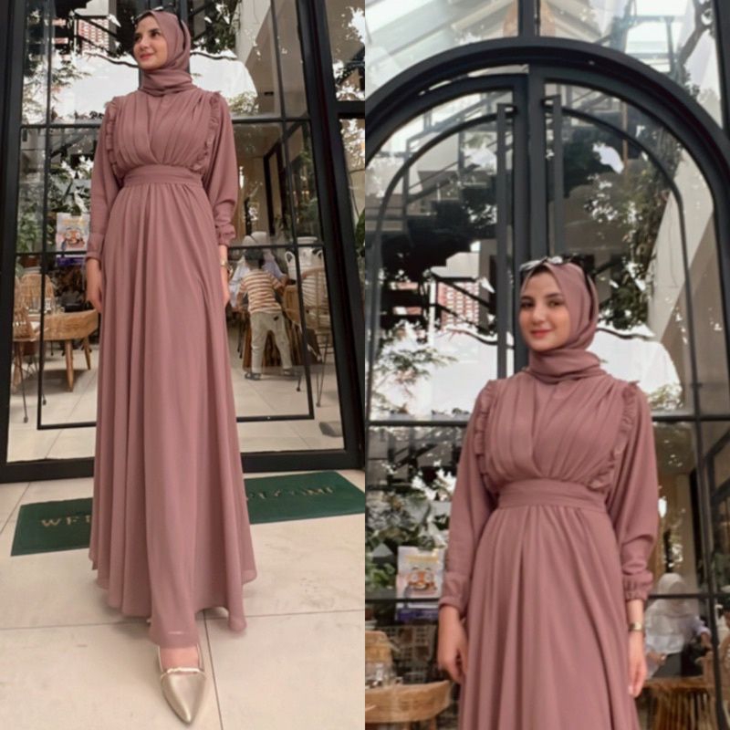 gamis muslim samara dress wanita  baju kondangan gamis remaja