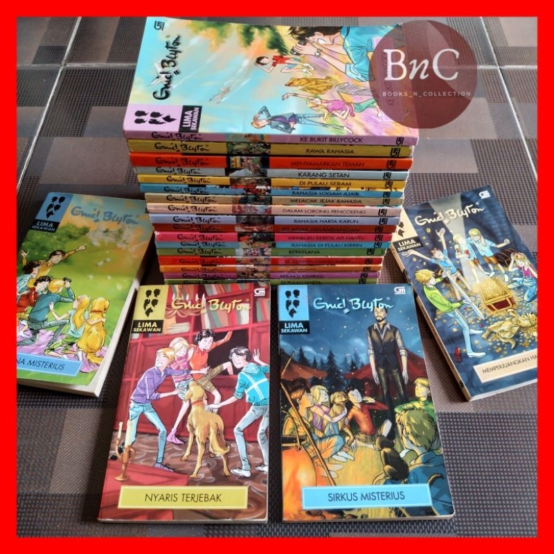 Novel Lima Sekawan Enid Blyton Prelove Set 21 buku bagus