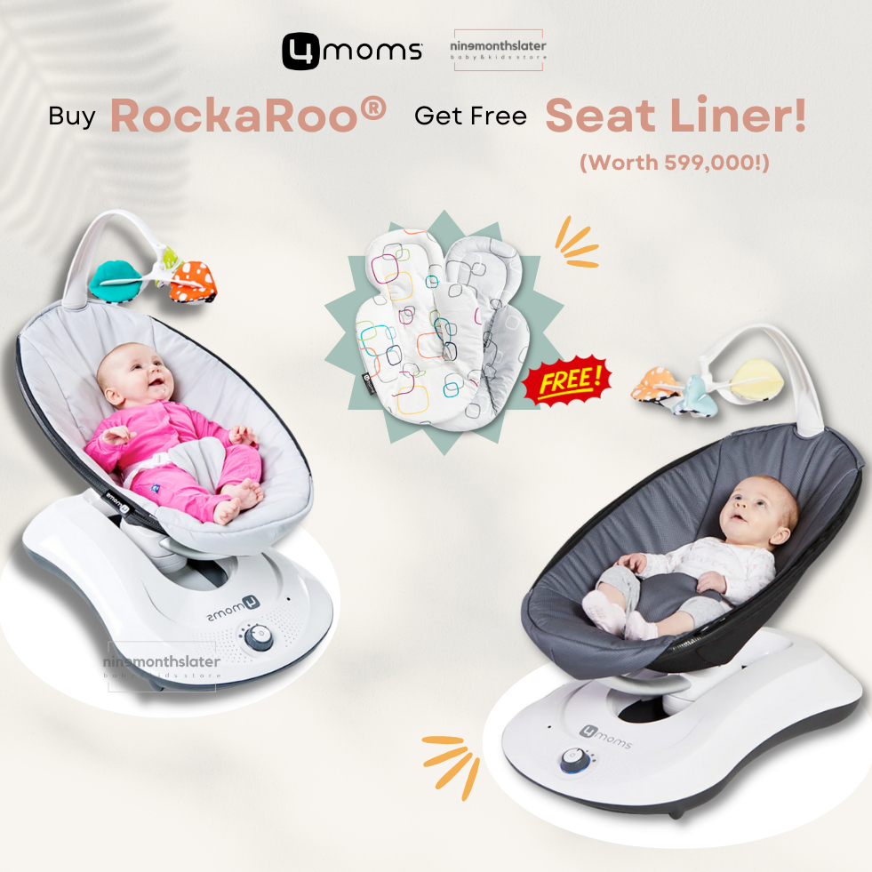 4Moms RockaRoo Electric Rocker Bouncer Baby Swing Music Elektrik Ayun - Grey Classic