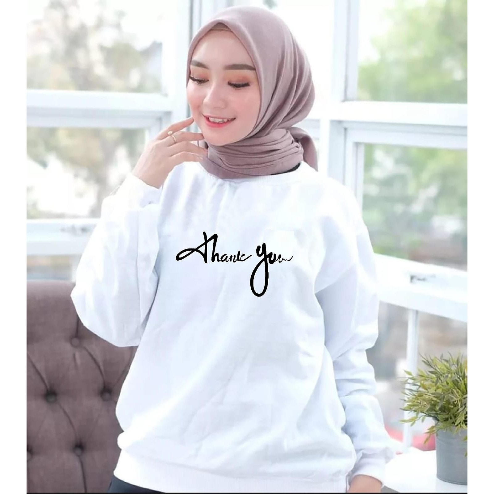 FASHION COOLS - BISA COD_BAJU ATASAN TRENDY THANK YOU WANITA TERBARU-BAJU DISTRO CEWEK KEREN LENGAN PANJANG MASA KINI DAN TERLARIS-BAJU WANITA TERBARU