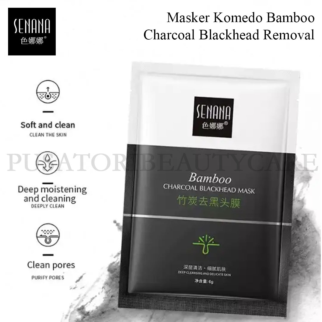 SENANA Masker Komedo Bamboo Charcoal Blackhead Removal Masker Hidung