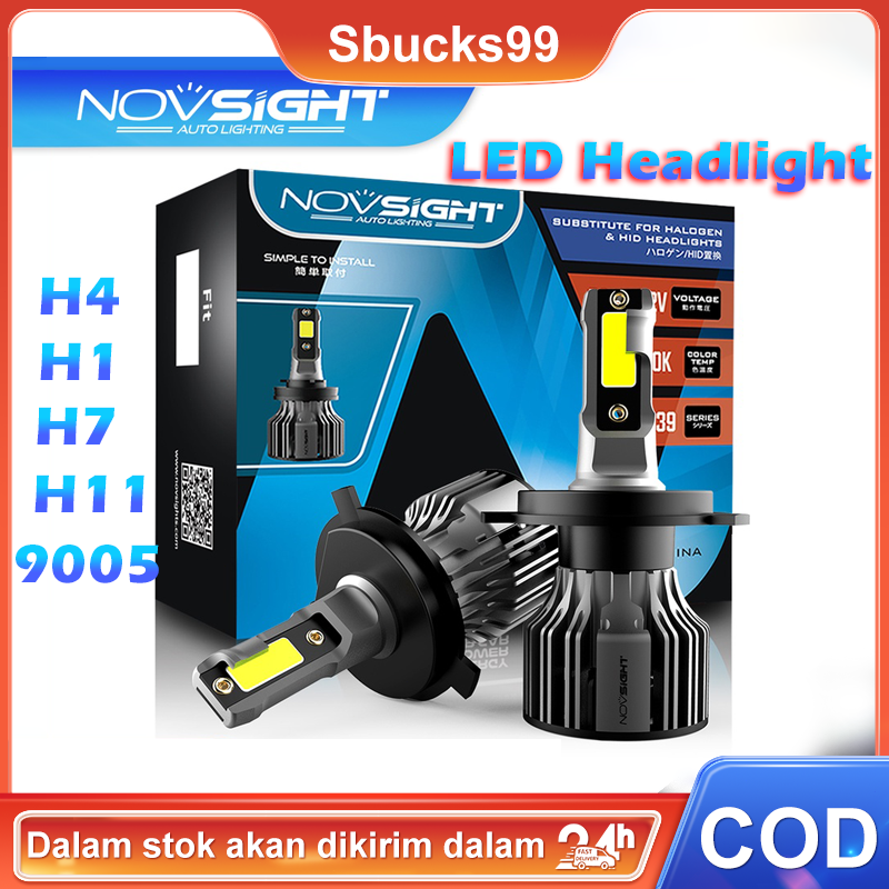 NOVSIGHT N39 Car Led Headlight 2pcs COB Super Bright  H4/H7/H11/9005/H1 10000LM 6000K 72W Car Fog Light 2 Years Warranty