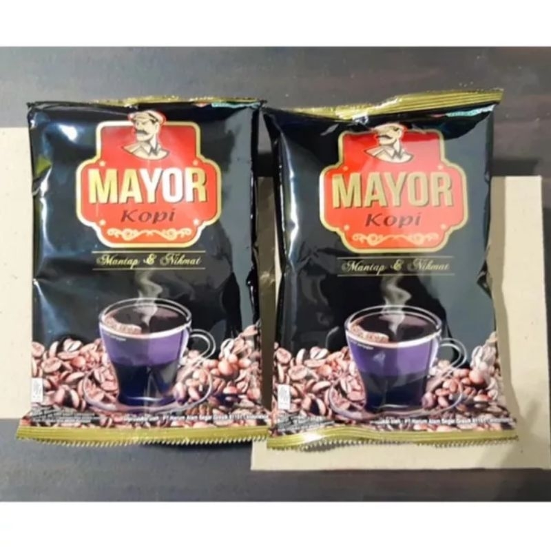 KOPI MAYOR @135gr , kopi bubuk asli , serbuk kopi hitam murni , nikmat coffee from wingsfood