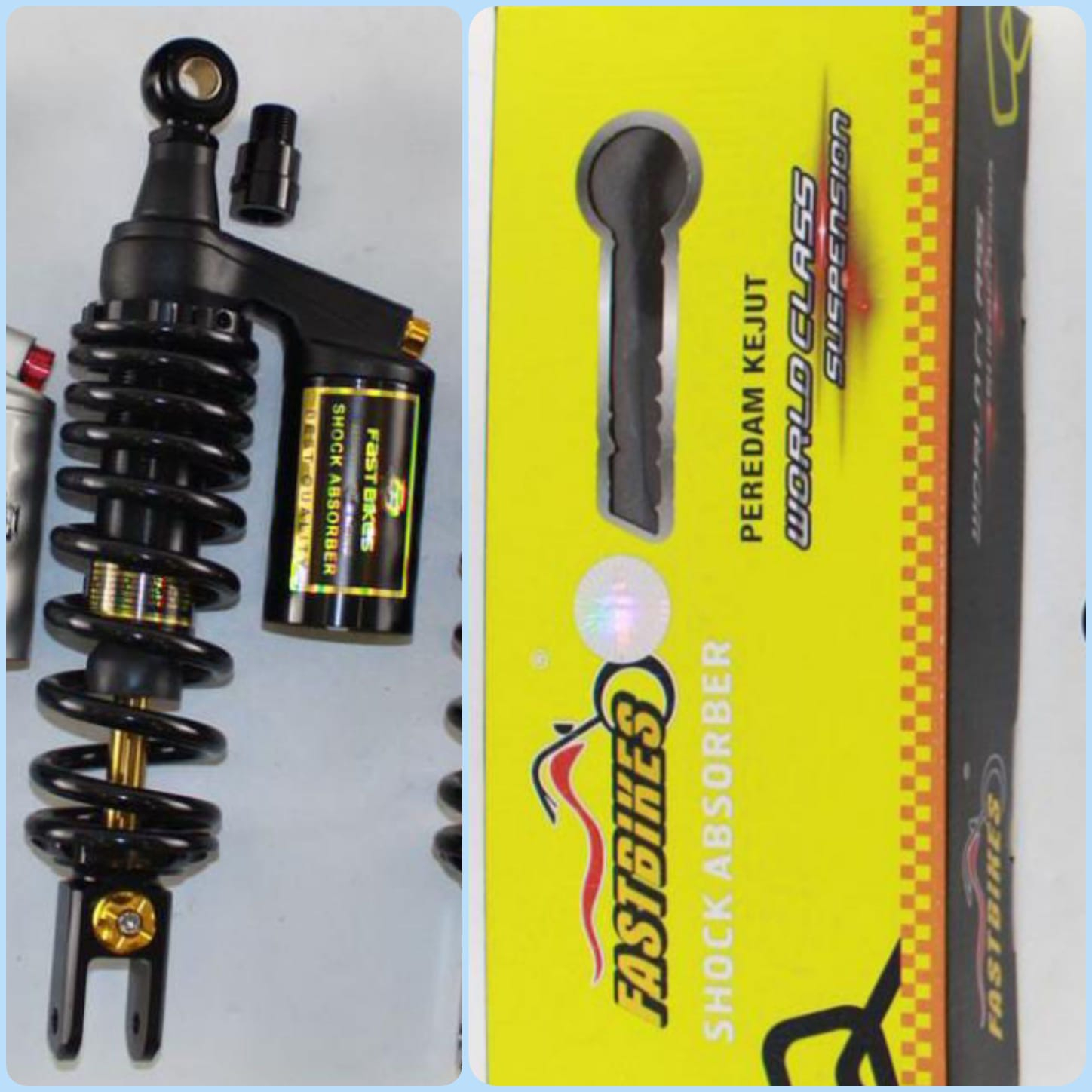 SHOCK shockbreaker belakang MIO TABUNG 92 310 BLACK AS GOLD FASTBIKES