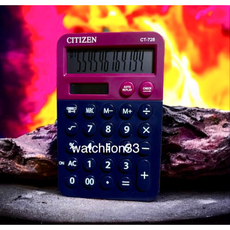 

Kalculator Dagang mini Citizen 728 Warna 12 digit warna