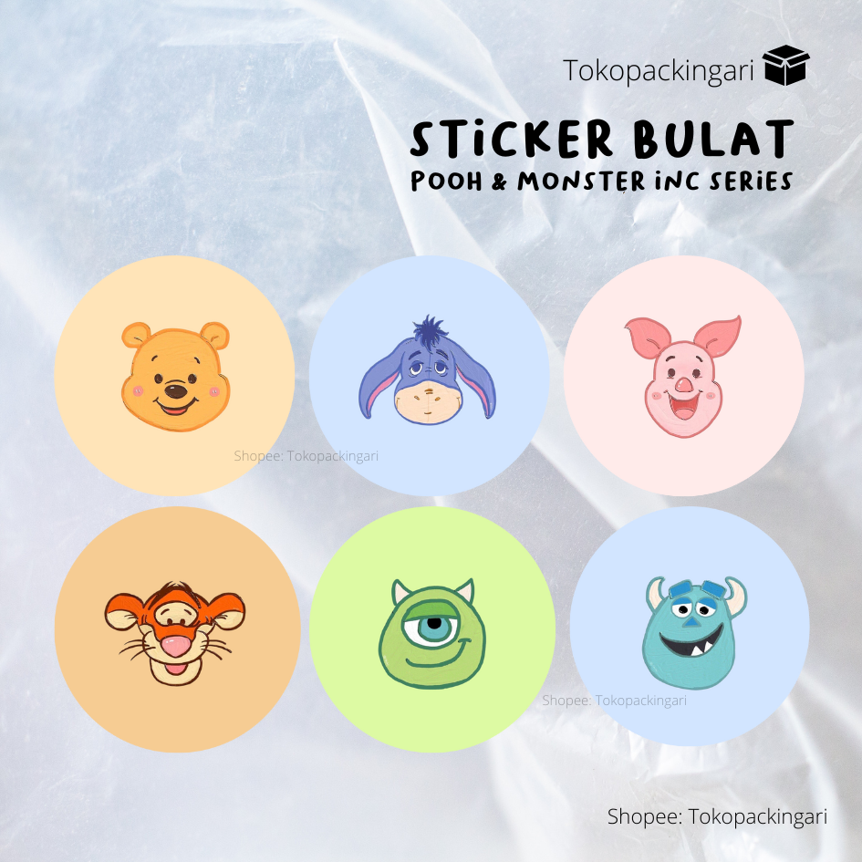 

Sticker Bulat | Sticker Bulat Winnie The Pooh & Monster Inc | Sticker Packing | Sticker Toples | Sticker Envelope