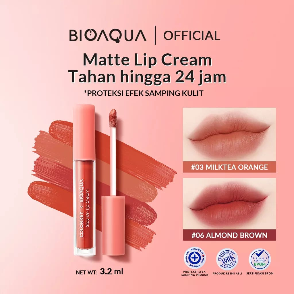 Colorkey X Bioaqua Stay On Lip Cream Matte