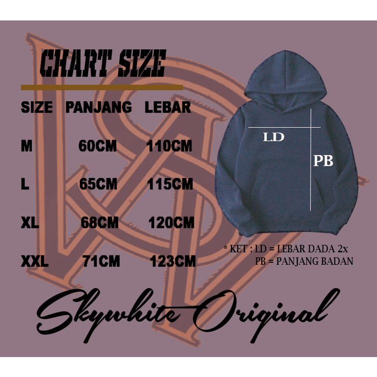 SWITER PRIA WANITA -SWEATER ZIPPER SKYWHITE FULL BORDIR BAHAN TEBAL SIZE M,L,XL,XXL