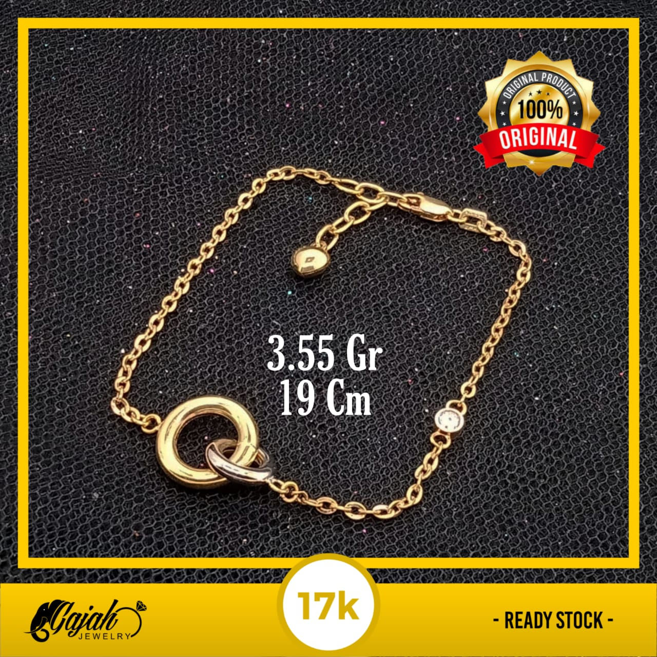 Gelang Emas 17K - 3.55 Gr Kadar 750 - 5093