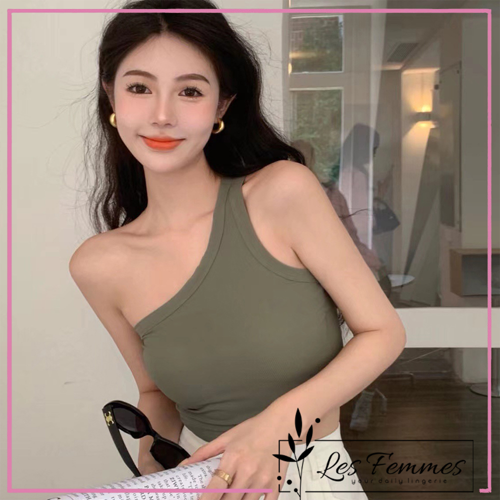 Tanktop Bra tali Sling Crop Top Rajut