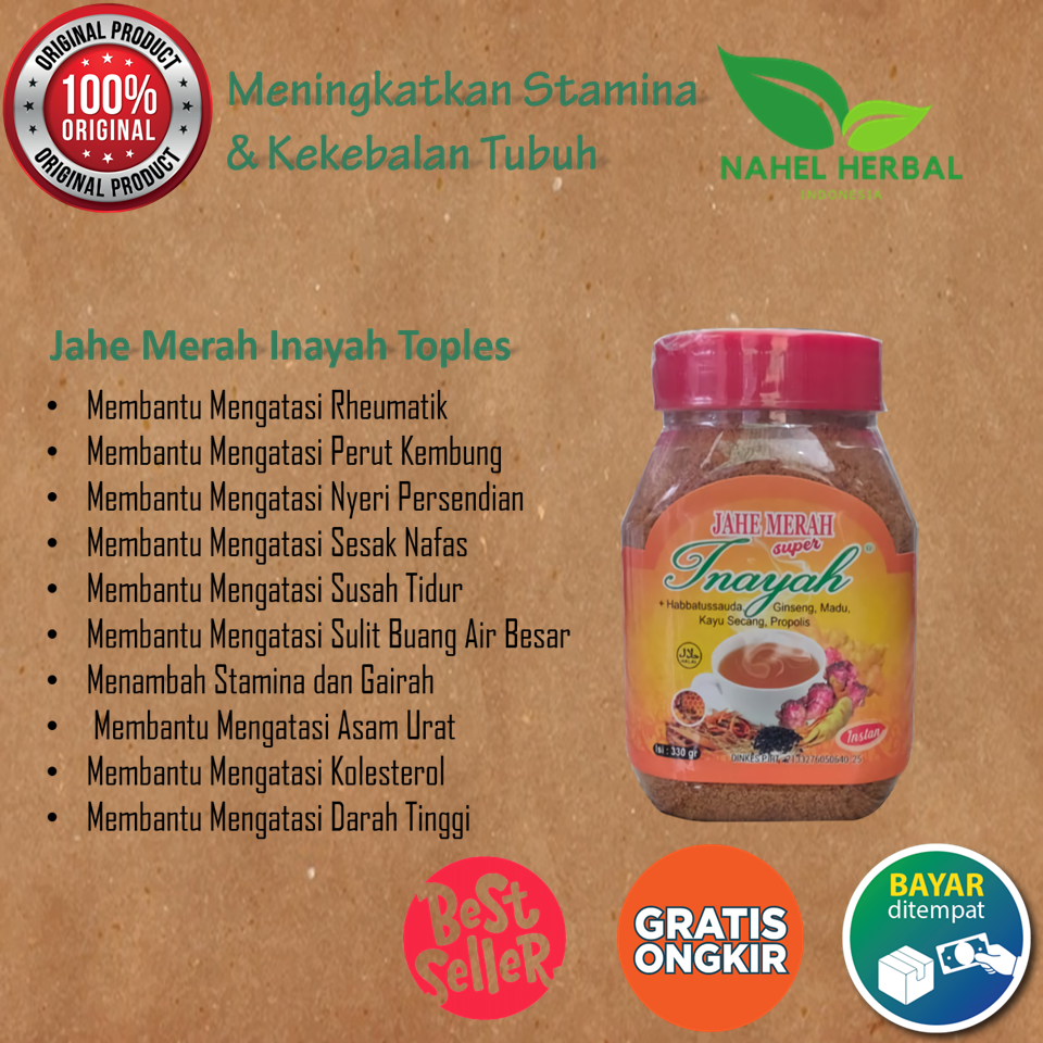 

Jahe Bubuk Instan Inayah Toples 330G Merapetkan Miss V Ori Untuk Menghilangkan Bau - Obat Promil Penyubur Kandungan Agar Cepat Hamil Suami Istri Di Apotik Original Bpom - Jamu Herbal Sperma Pria Super Manjur Ampuh Official - Herbalife Cina