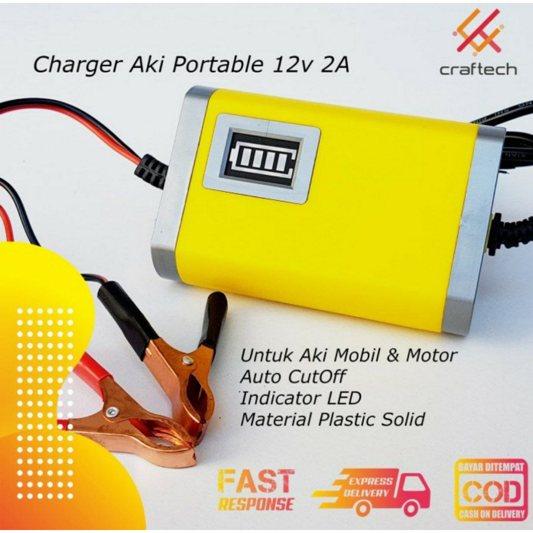 SMART ACCU X7 / Charger Aki Portable 12V/2A Mobil | Motor WS