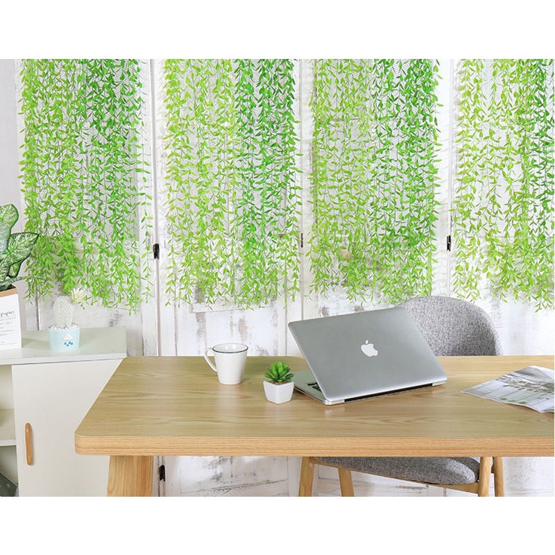 T&amp;Y Daun Rambat Juntai Plastik Artifisial 100Cm Daun Hias Dekorasi Pesta Tanaman Gantung Sintetis Buatan Bunga Hias Dinding Ruangan Rumah Kamar Kantor Murah