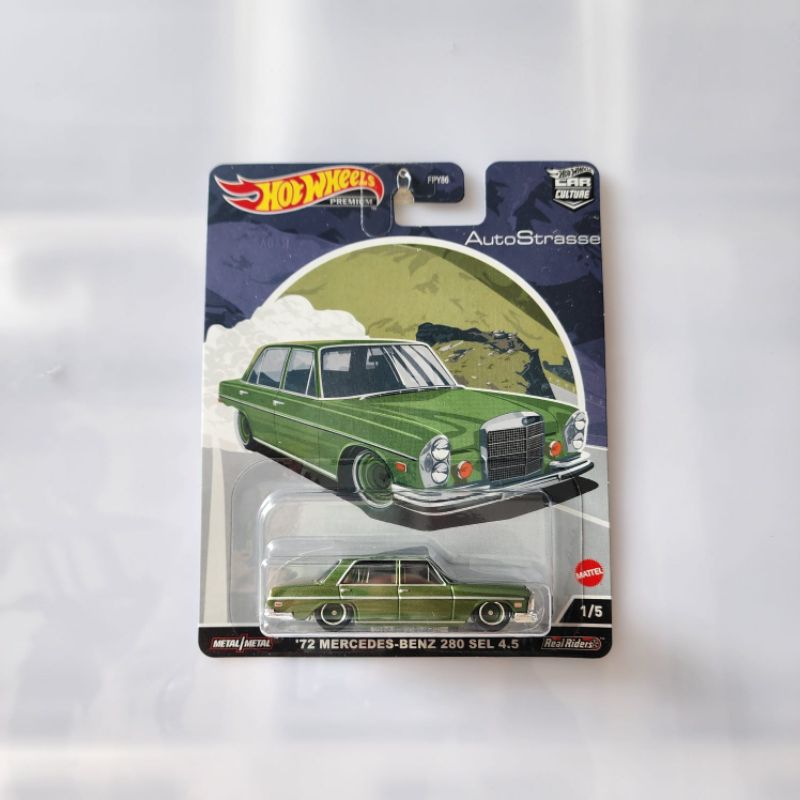 HOTWHEELSPREMIUMAUTO STRASSE72 MERCEDES BENZ 280 SEL 4.5HIJAU