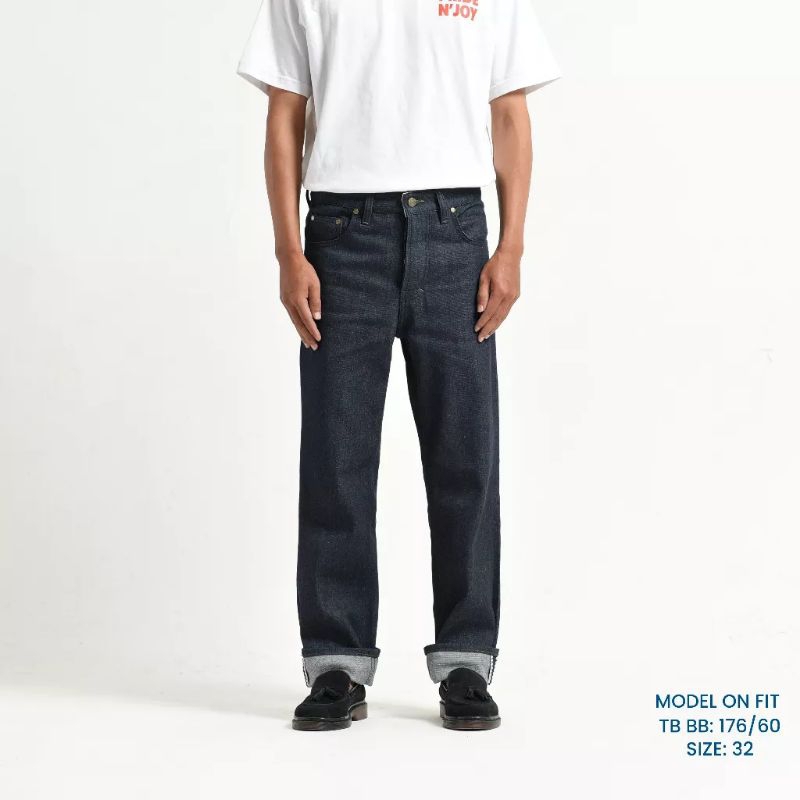 PNJ PRIDE N JOY - CELANA JEANS RAW DENIM - YORK 12 OZ - SHELLSTITCH ACCENT