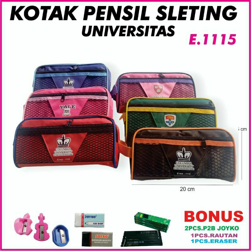 

(ADA BONUSNYA) KOTAK PENSIL SLETING UNIVERSITAS / TEMPAT PENSIL ERICA-E.1115
