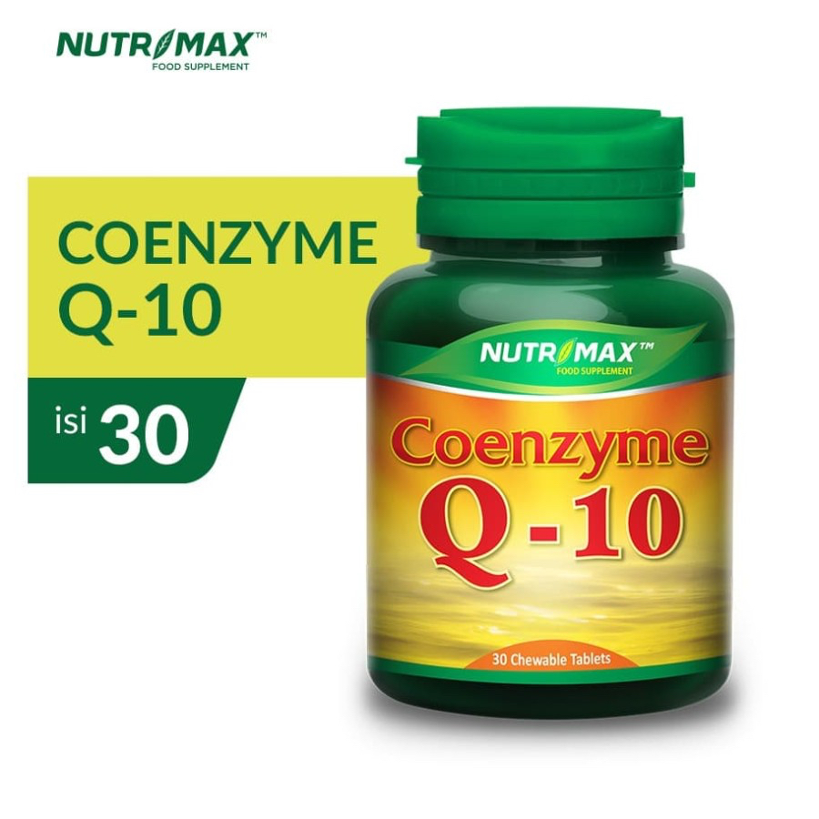 Nutrimax Coenzyme Q-10 isi 30 Tablet Kunyah | Membantu Terapi Penyakit  Jantung , Kolestrol , Hipertensi, Hipotensi, Store